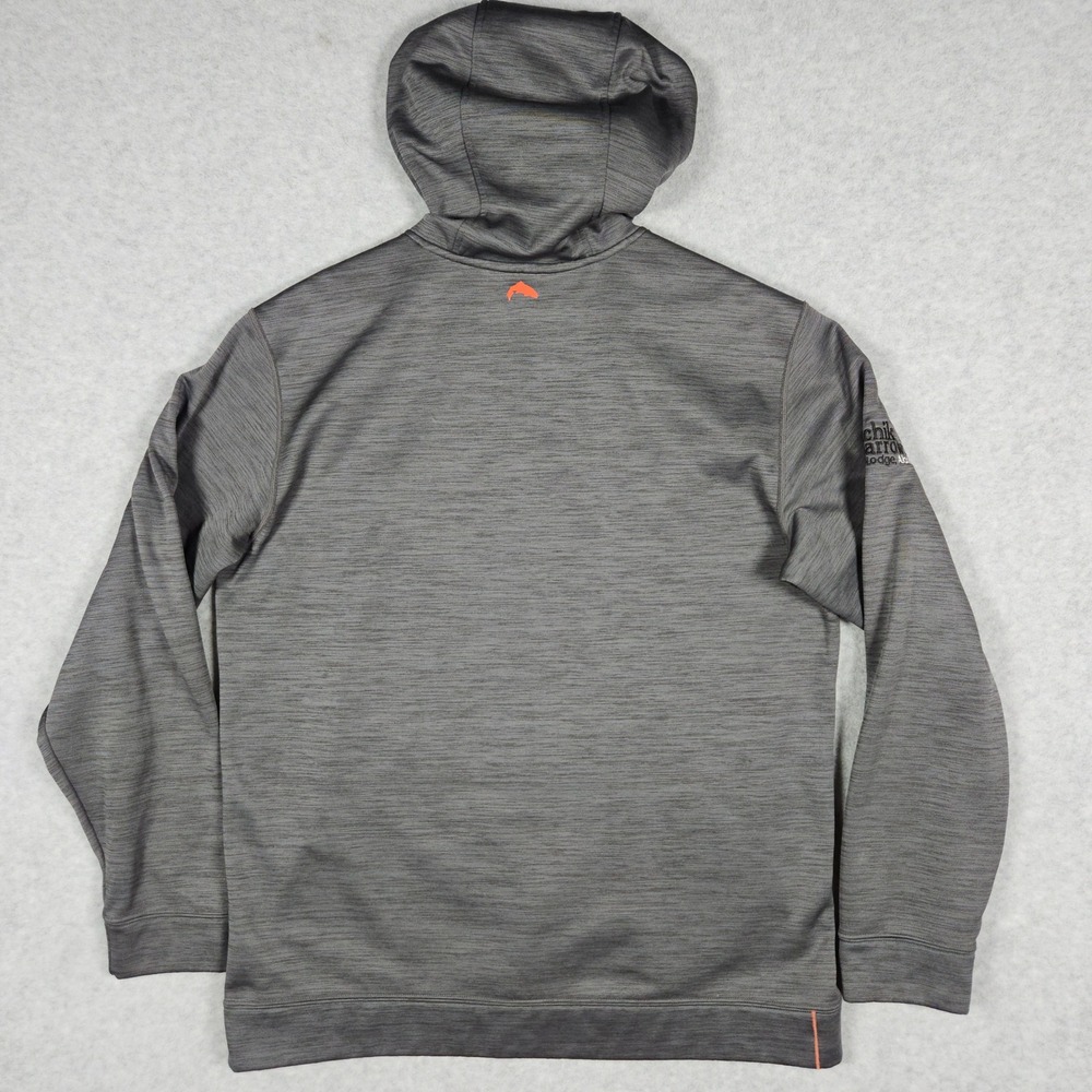 Simms (Men's Large) Gray Hoodie Pullover Sweatshirt Performance Fishing Outdoor - Picture 5 of 7